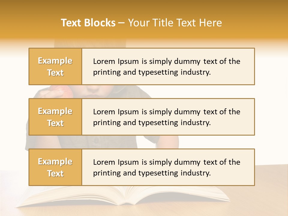 Little Boy Hard At Work PowerPoint Template