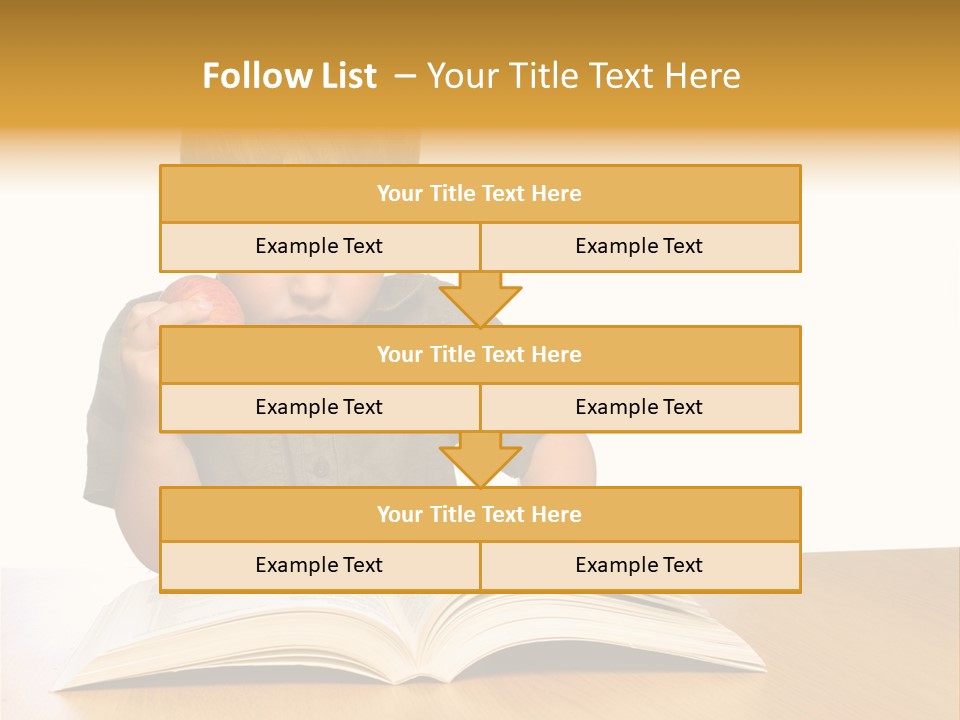 Little Boy Hard At Work PowerPoint Template