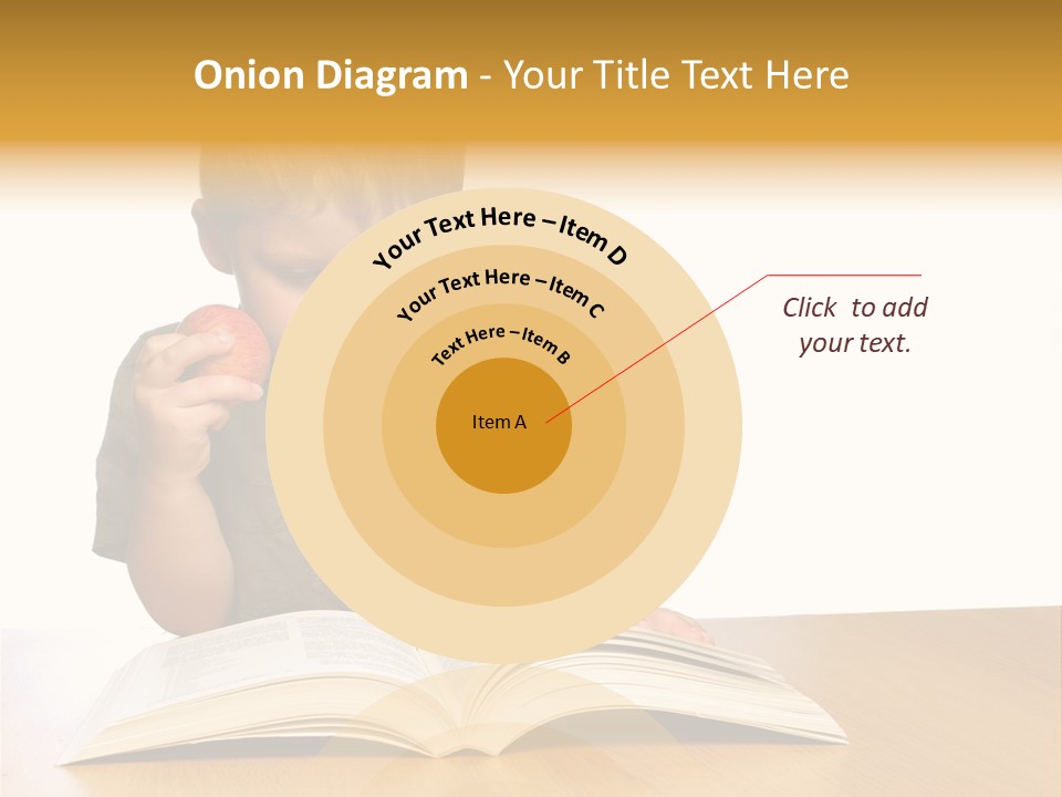 Little Boy Hard At Work PowerPoint Template