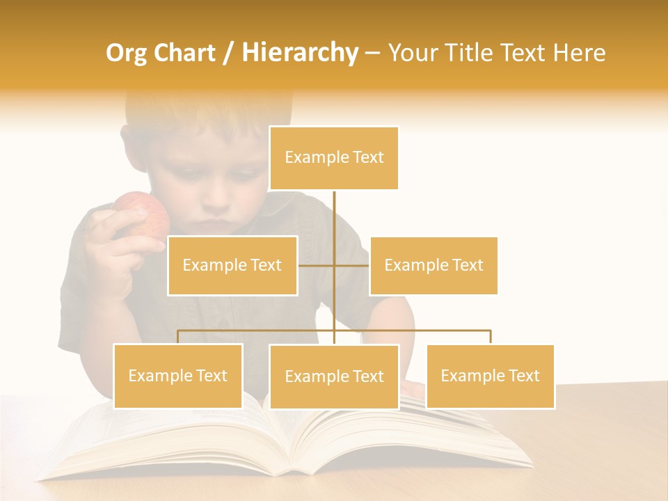 Little Boy Hard At Work PowerPoint Template