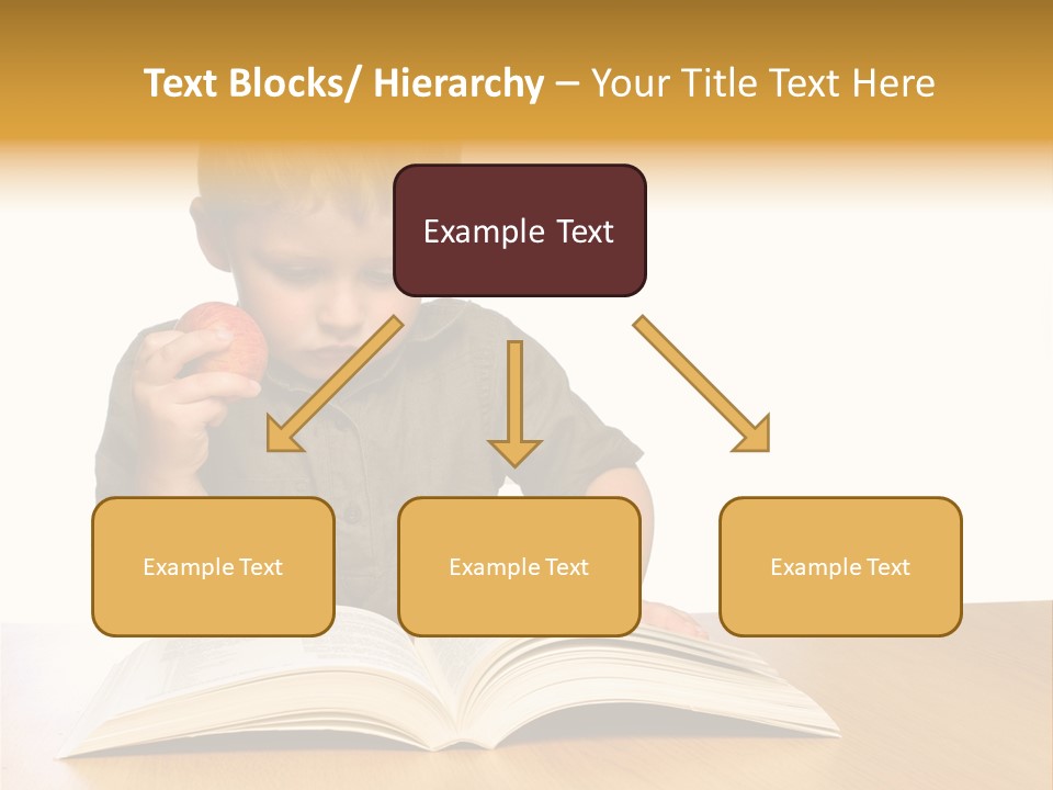 Little Boy Hard At Work PowerPoint Template