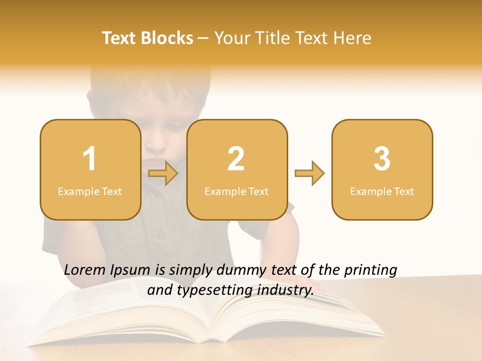 Little Boy Hard At Work PowerPoint Template