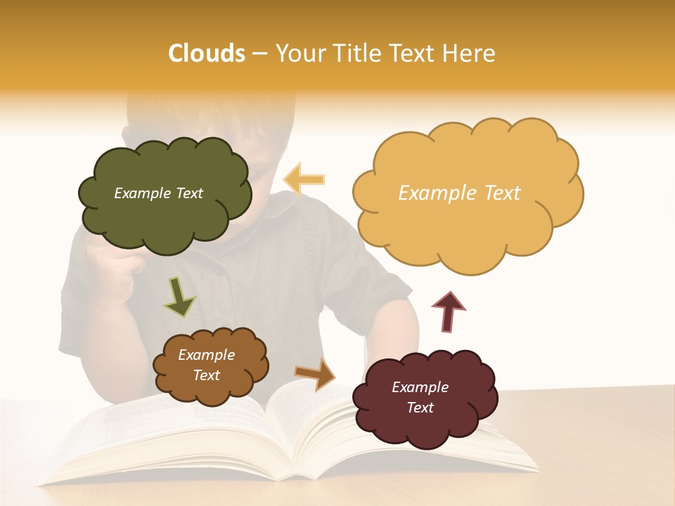 Little Boy Hard At Work PowerPoint Template