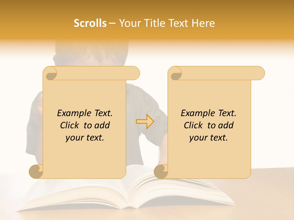 Little Boy Hard At Work PowerPoint Template