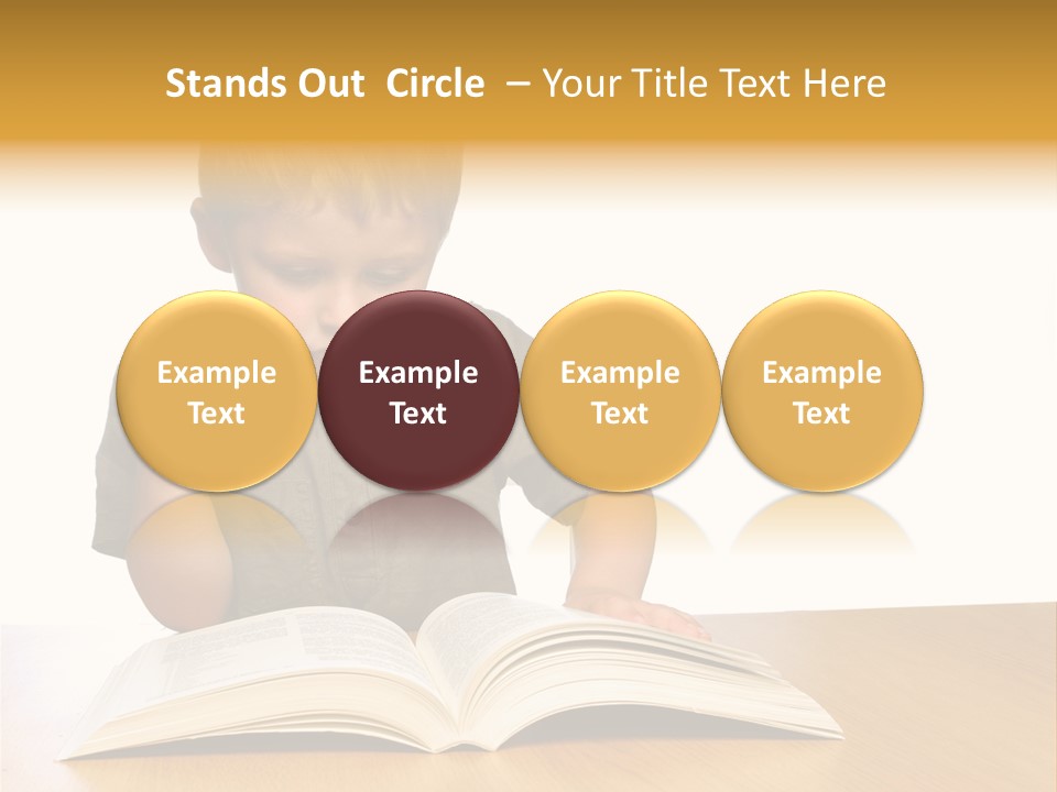 Little Boy Hard At Work PowerPoint Template