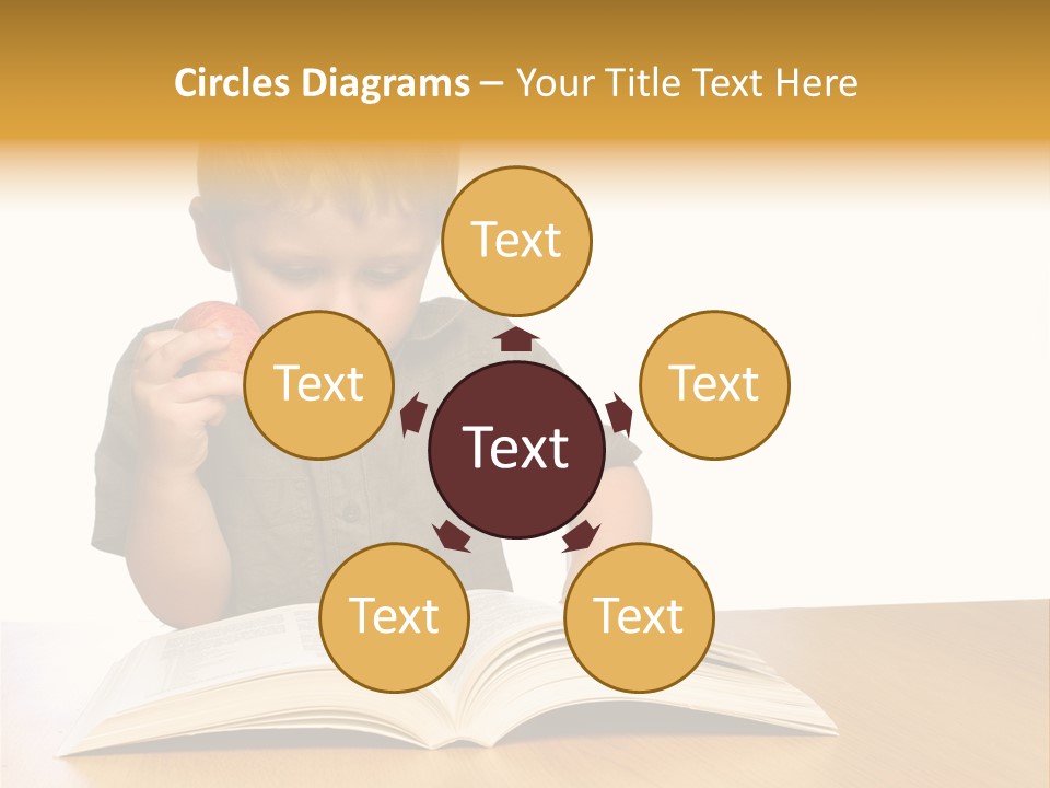 Little Boy Hard At Work PowerPoint Template