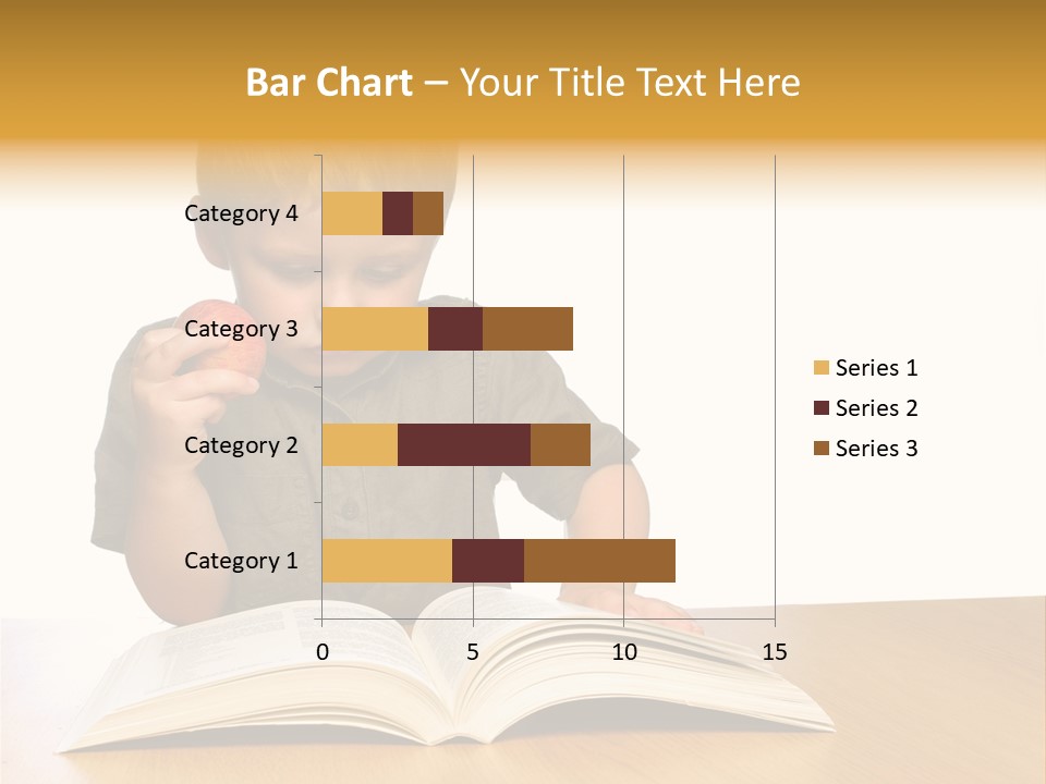 Little Boy Hard At Work PowerPoint Template