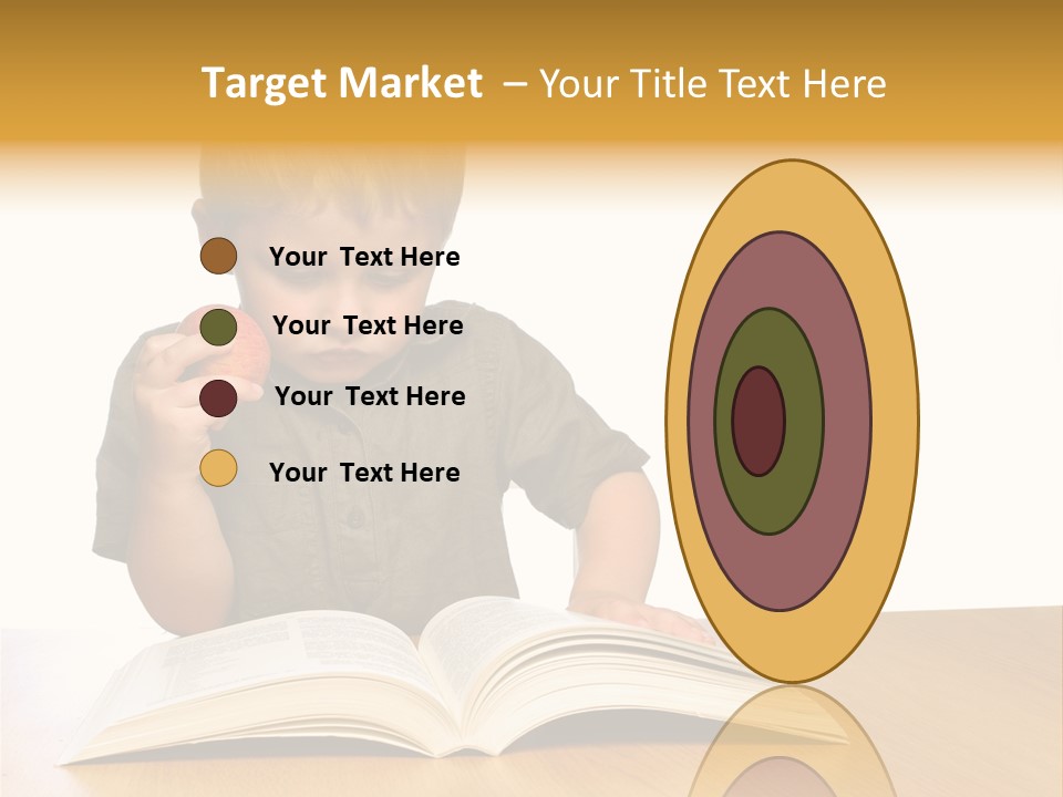 Little Boy Hard At Work PowerPoint Template