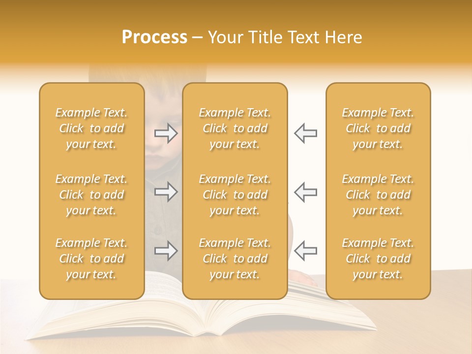 Little Boy Hard At Work PowerPoint Template