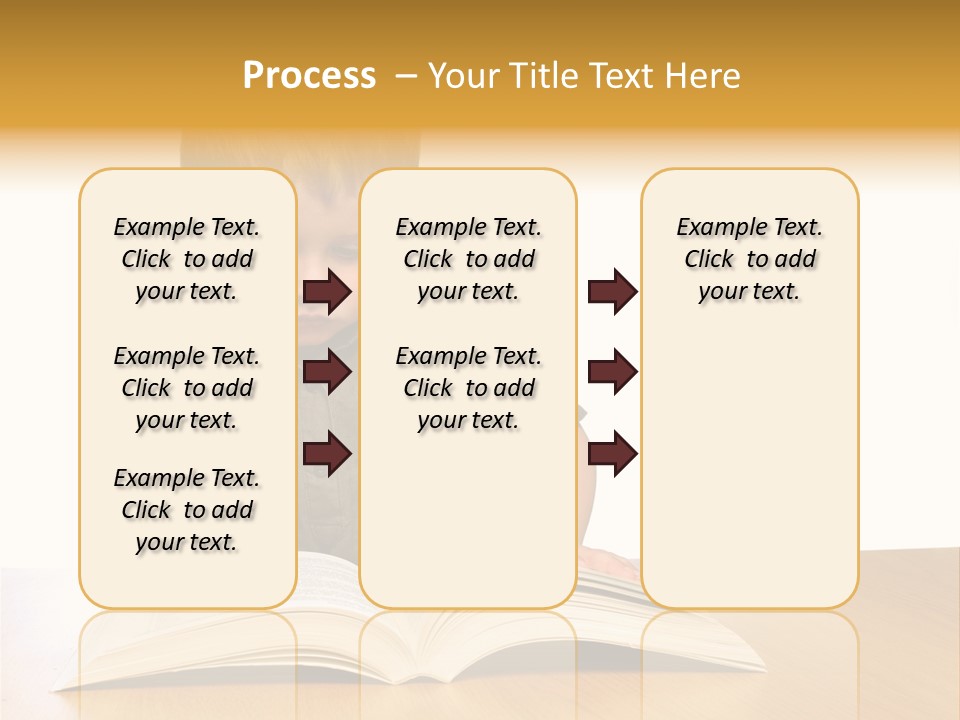 Little Boy Hard At Work PowerPoint Template