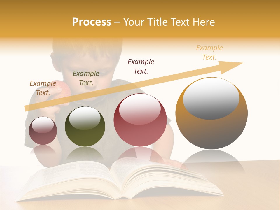 Little Boy Hard At Work PowerPoint Template