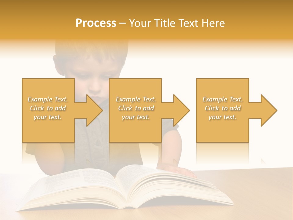 Little Boy Hard At Work PowerPoint Template