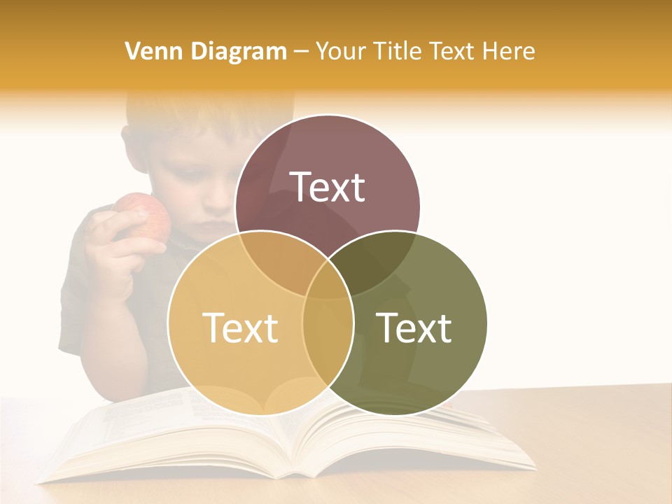 Little Boy Hard At Work PowerPoint Template