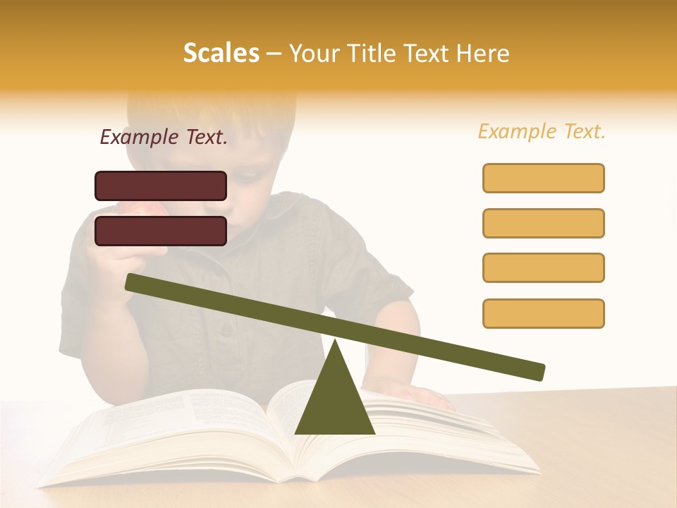 Little Boy Hard At Work PowerPoint Template