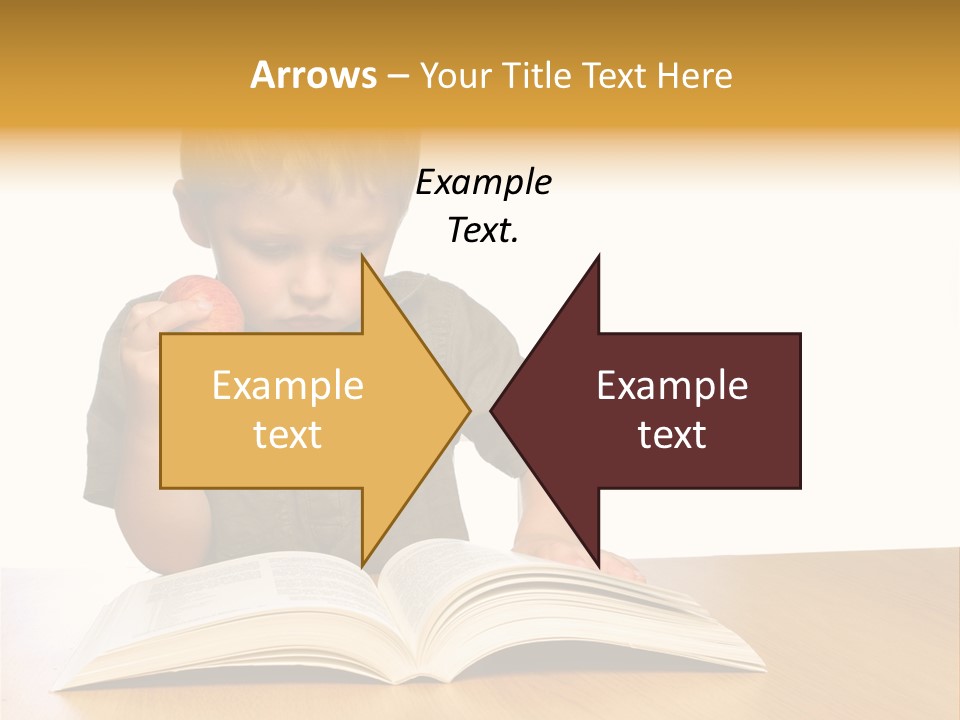 Little Boy Hard At Work PowerPoint Template