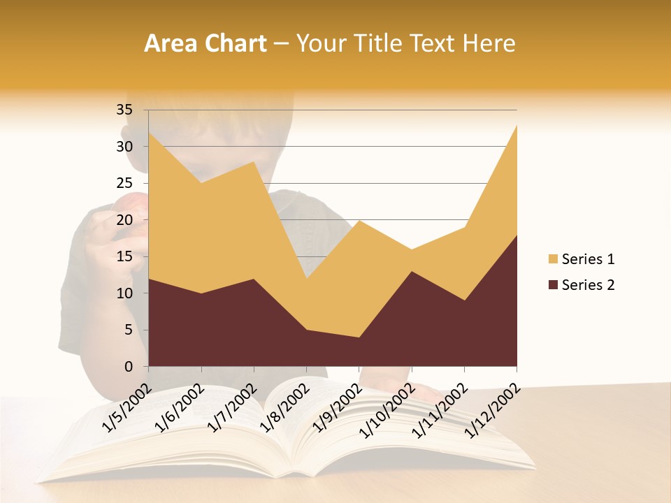 Little Boy Hard At Work PowerPoint Template