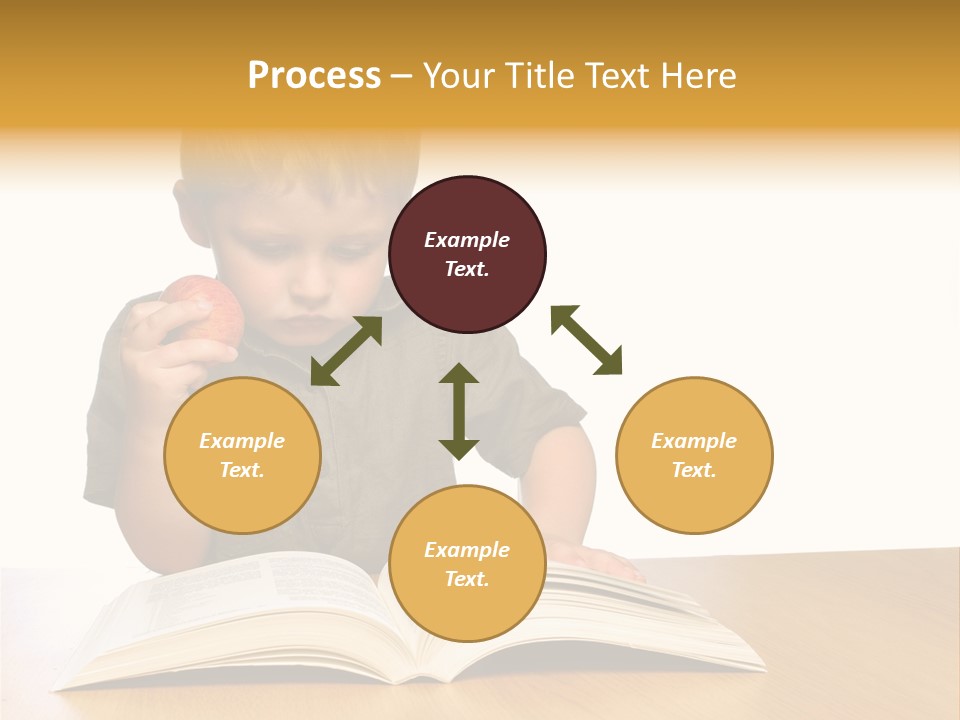 Little Boy Hard At Work PowerPoint Template