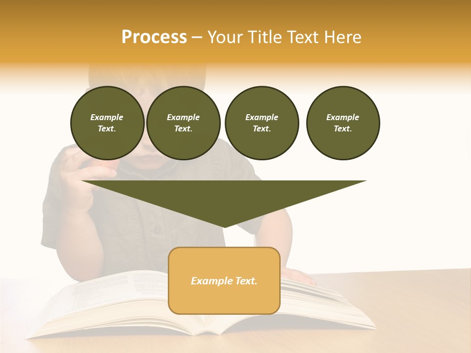 Little Boy Hard At Work PowerPoint Template