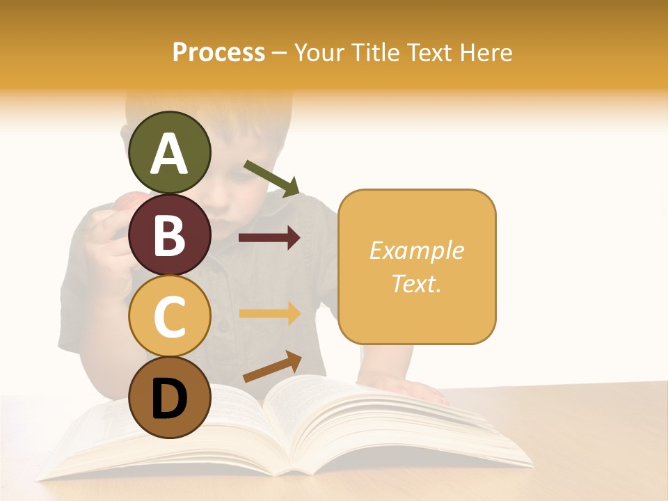 Little Boy Hard At Work PowerPoint Template