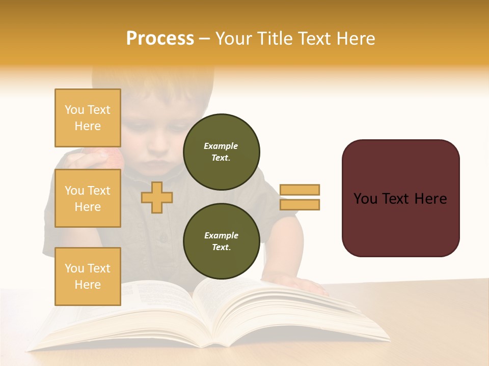 Little Boy Hard At Work PowerPoint Template