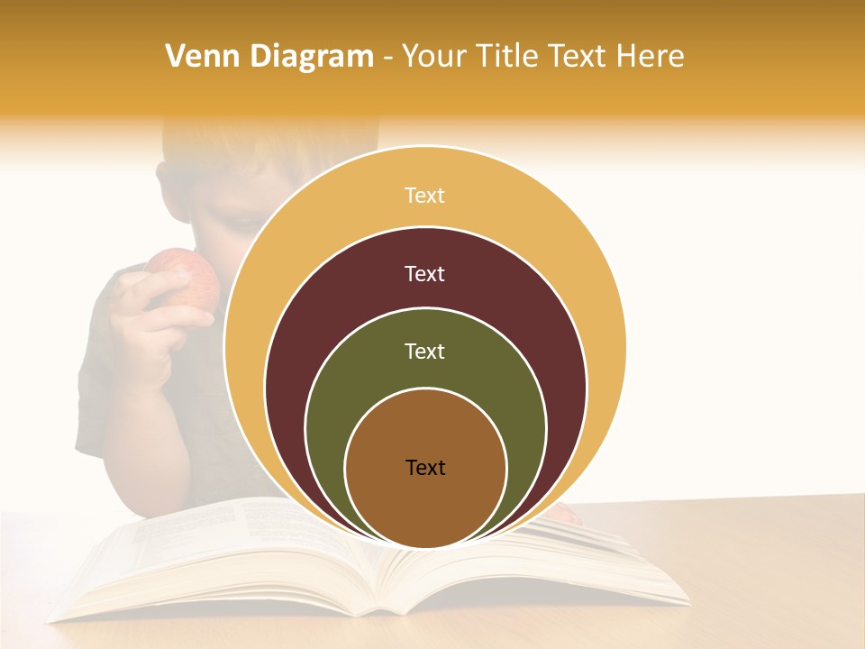 Little Boy Hard At Work PowerPoint Template