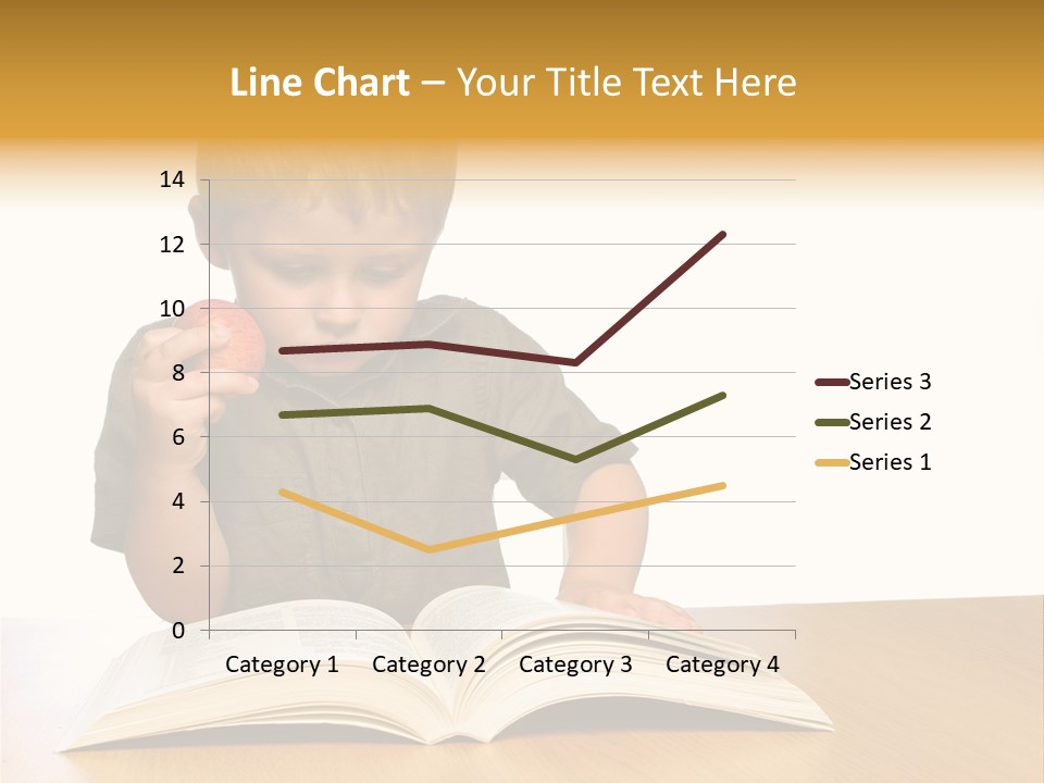Little Boy Hard At Work PowerPoint Template