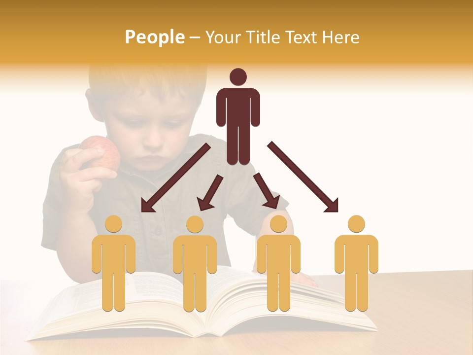 Little Boy Hard At Work PowerPoint Template