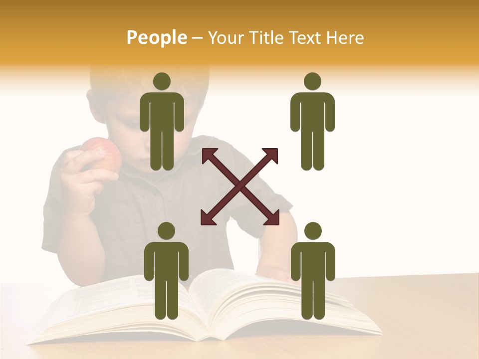 Little Boy Hard At Work PowerPoint Template