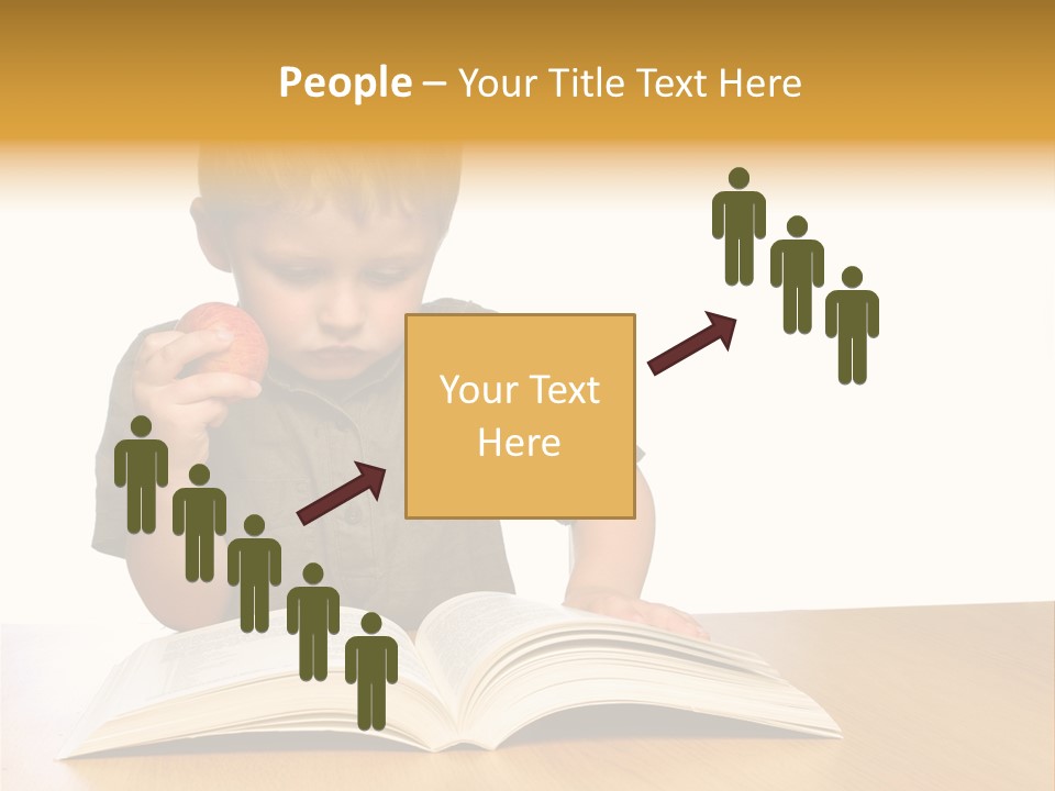 Little Boy Hard At Work PowerPoint Template