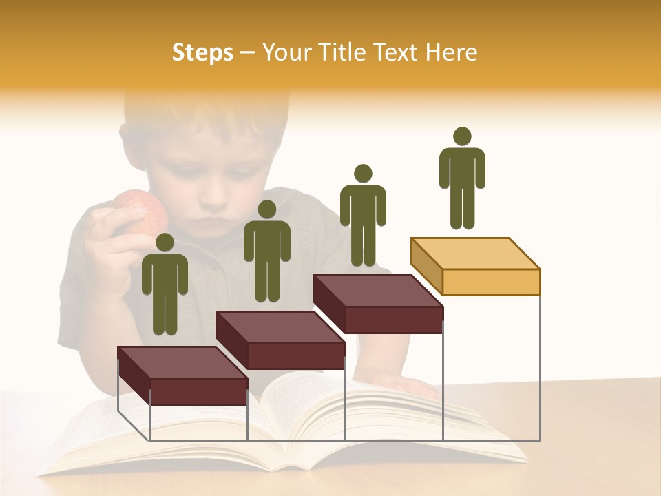 Little Boy Hard At Work PowerPoint Template