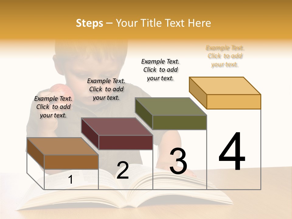 Little Boy Hard At Work PowerPoint Template