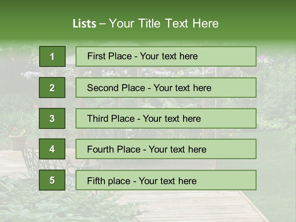 Outdoor Dining Area PowerPoint Template