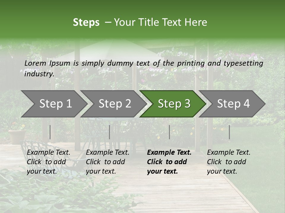 Outdoor Dining Area PowerPoint Template