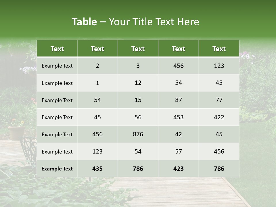 Outdoor Dining Area PowerPoint Template