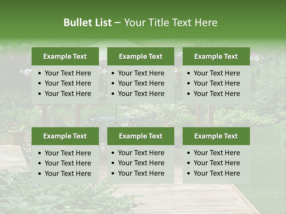 Outdoor Dining Area PowerPoint Template