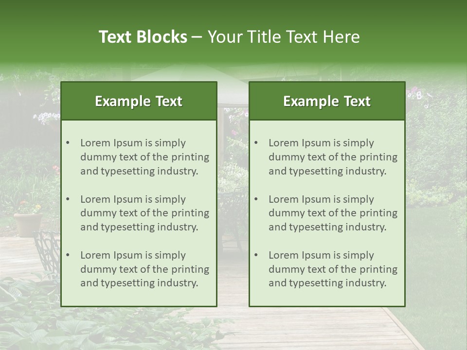 Outdoor Dining Area PowerPoint Template