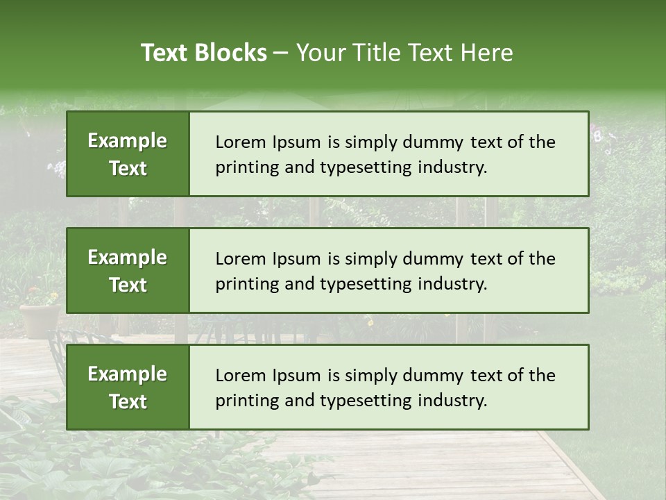 Outdoor Dining Area PowerPoint Template