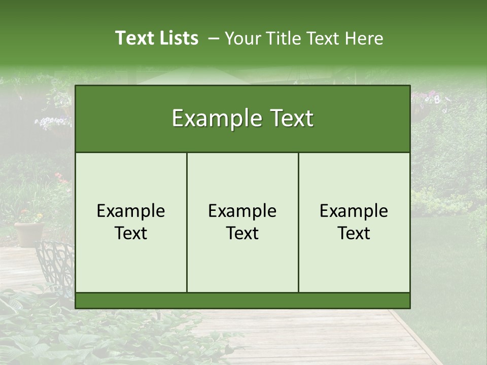 Outdoor Dining Area PowerPoint Template