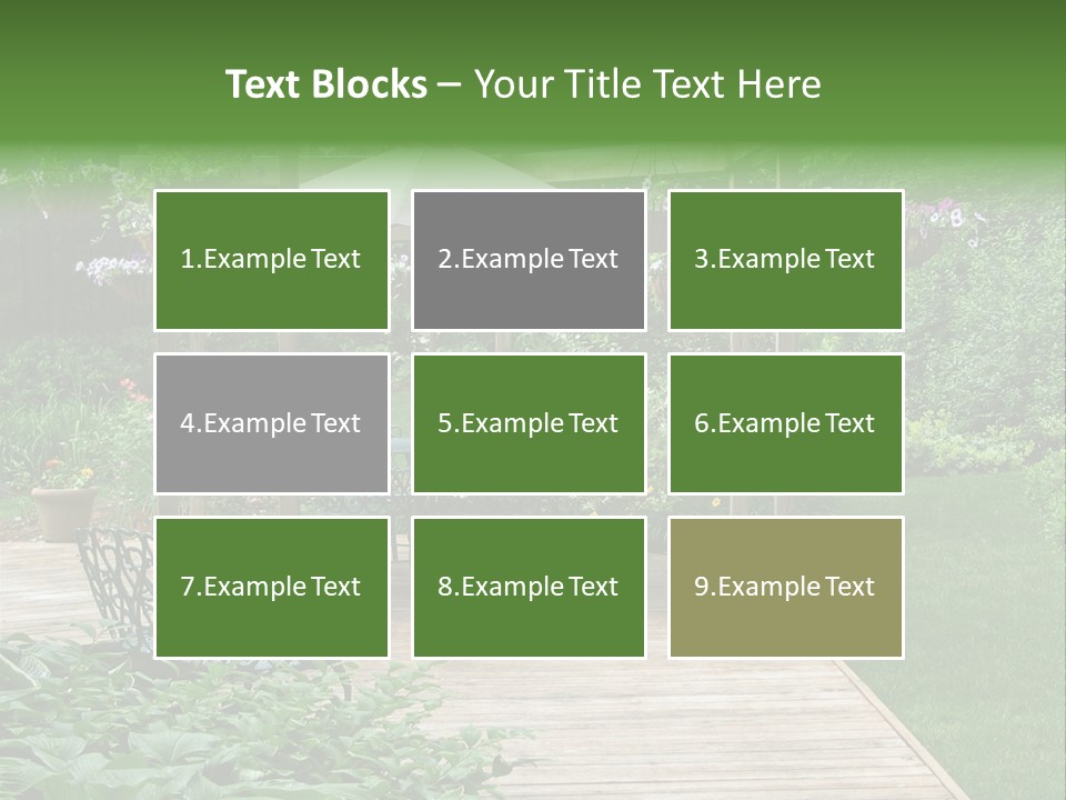 Outdoor Dining Area PowerPoint Template
