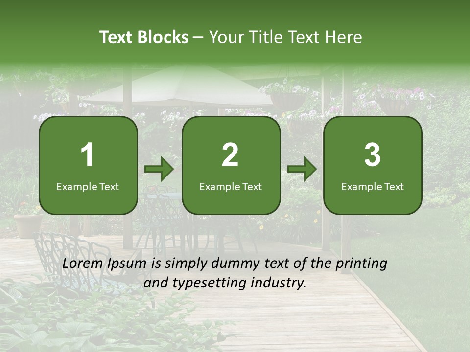 Outdoor Dining Area PowerPoint Template
