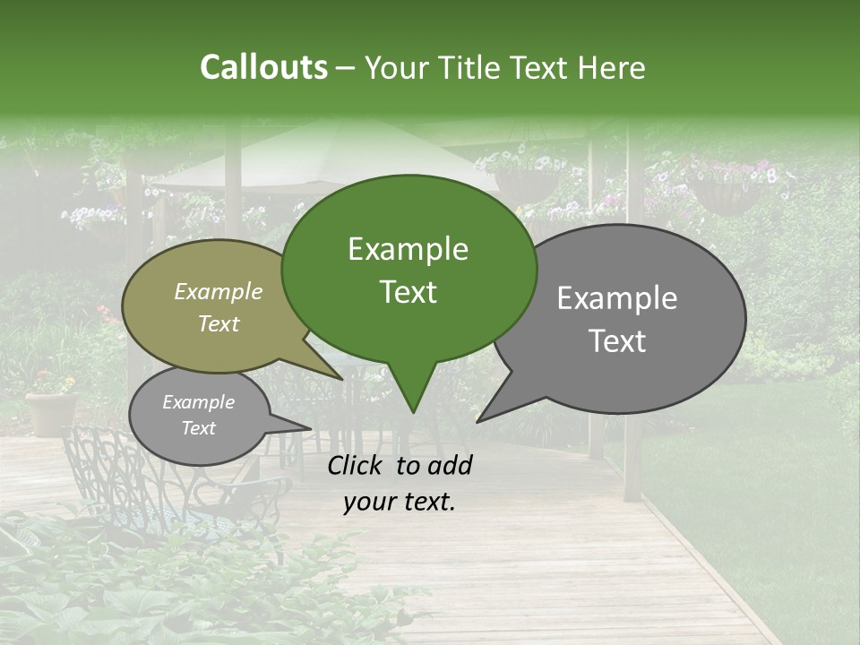 Outdoor Dining Area PowerPoint Template