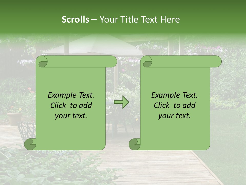 Outdoor Dining Area PowerPoint Template