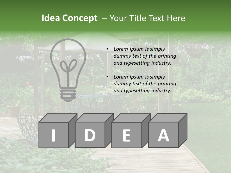 Outdoor Dining Area PowerPoint Template