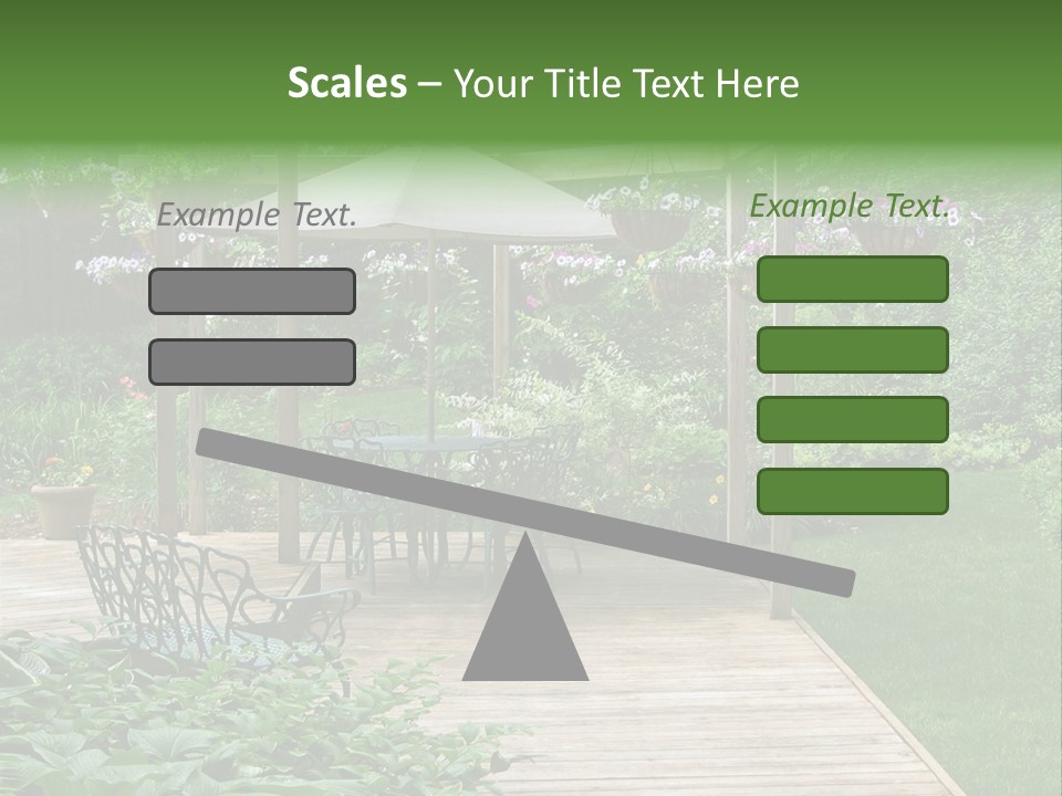 Outdoor Dining Area PowerPoint Template