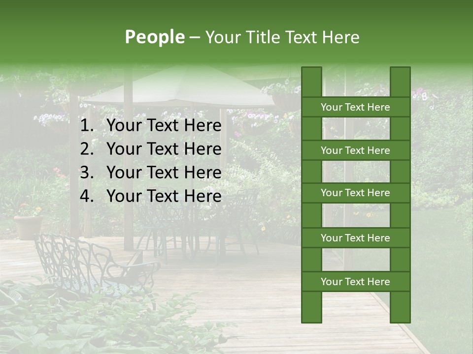 Outdoor Dining Area PowerPoint Template