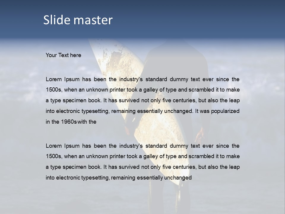 Surfer At Dusk PowerPoint Template