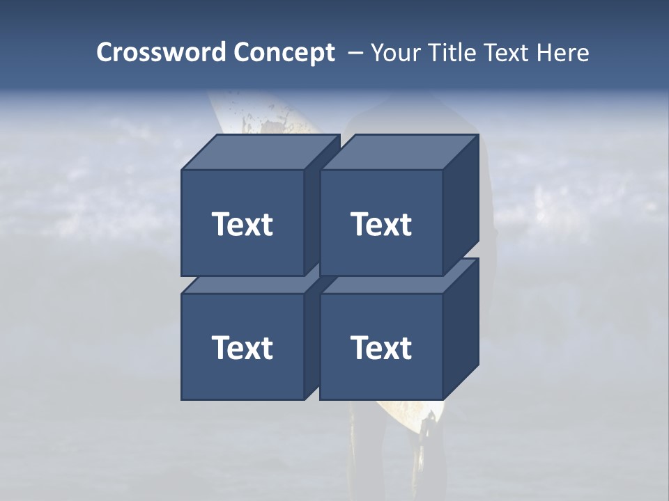 Surfer At Dusk PowerPoint Template