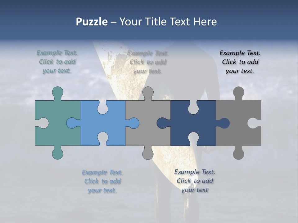 Surfer At Dusk PowerPoint Template