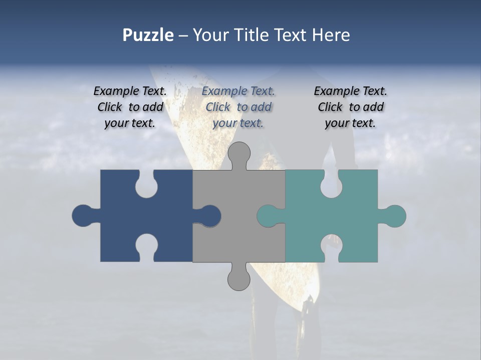 Surfer At Dusk PowerPoint Template