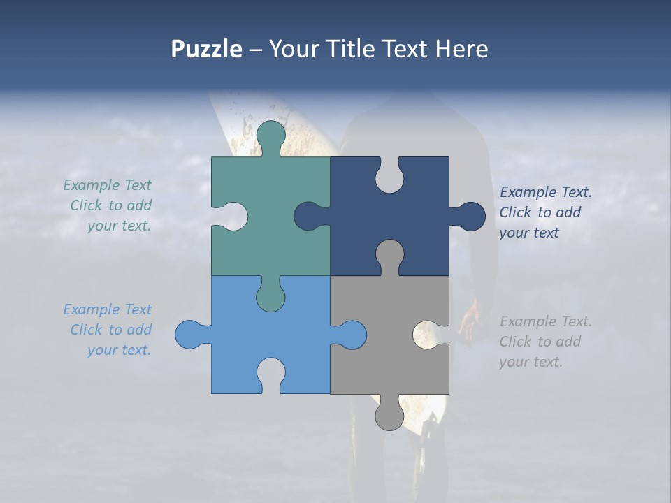 Surfer At Dusk PowerPoint Template